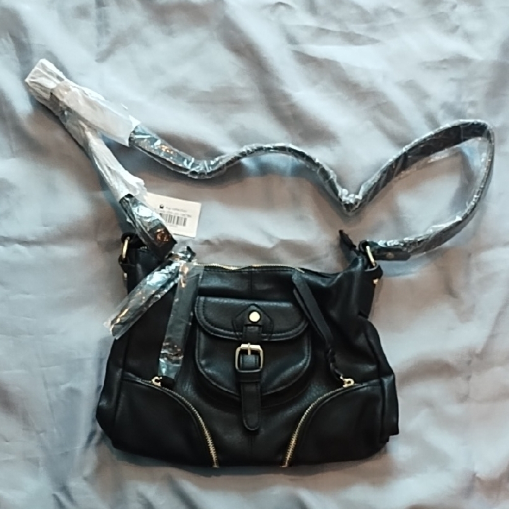 MG Collection, Black Crossbody Purse